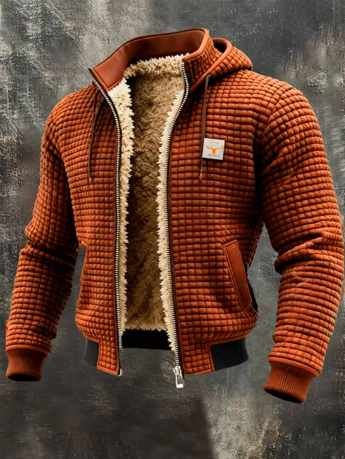 Anton | Retrojacke mit Kapuze und Reissverschluss
