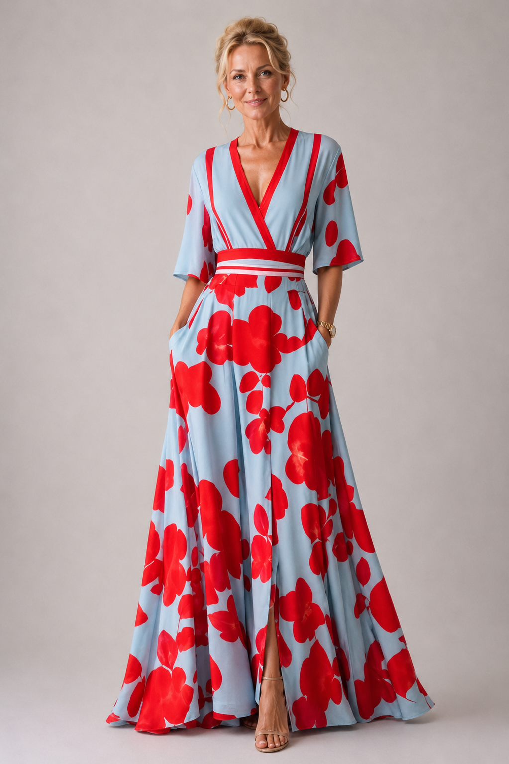 Sabina | Raffiniertes Kleid mit Blumenmuster