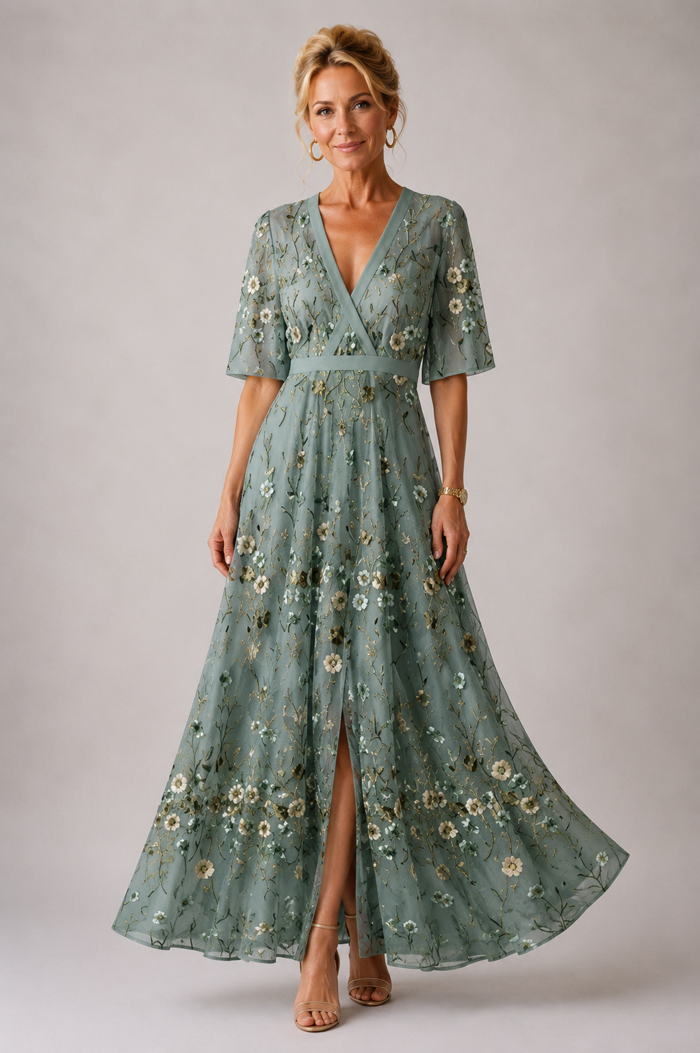 Sabina | Raffiniertes Kleid mit Blumenmuster